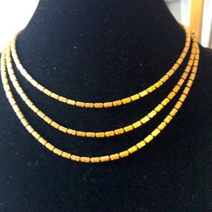 Vintage Monet 56” gold plated necklace EUC